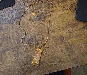 Geometric Gold Pendant Necklace